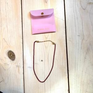 Alexa Rae NWT Mindy Necklace Metallic Ruby Kiss Necklace